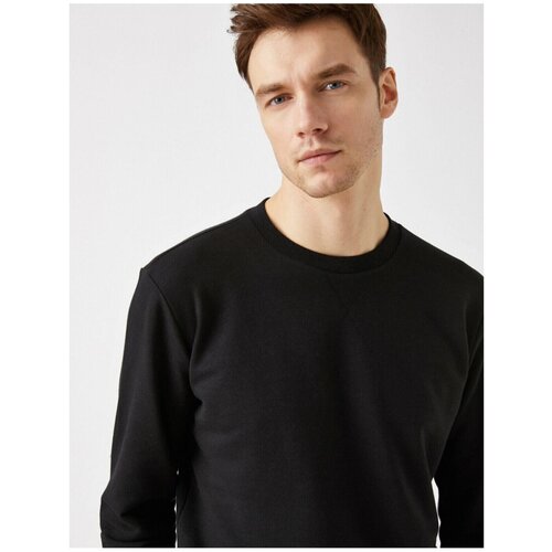 Koton Men&amp;#039;s Cotton Basic Crew Neck Long Sleeve Sweatshirt Slike