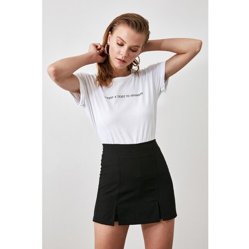 Trendyol Ženski šorts Skirt Look crna | siva Slike