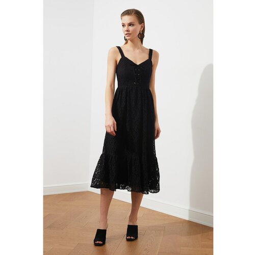 Trendyol Black Lace Dress Slike