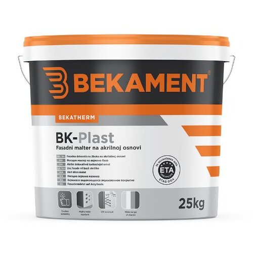 Bekament zavr&amp;scaron;na dekorativna žbuka bk-plast (25 kg, bijele boje) Slike