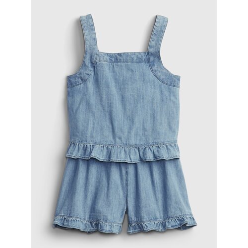 GAP Dječja haljina Traper ruffle Romper Slike