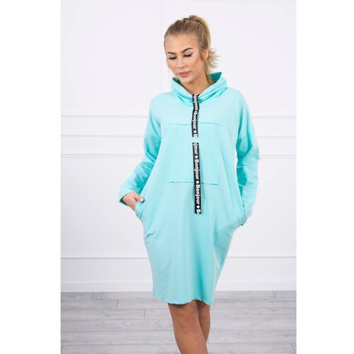 Kesi Dress with tie mint Slike