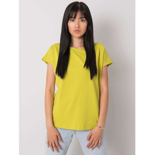 Fashion Hunters Light green single color women's t-shirt Slike
