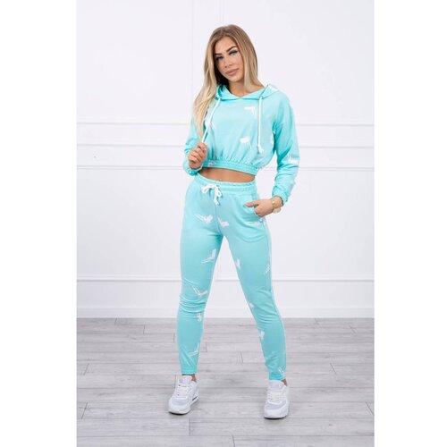 Kesi Set with printed pistols mint Slike