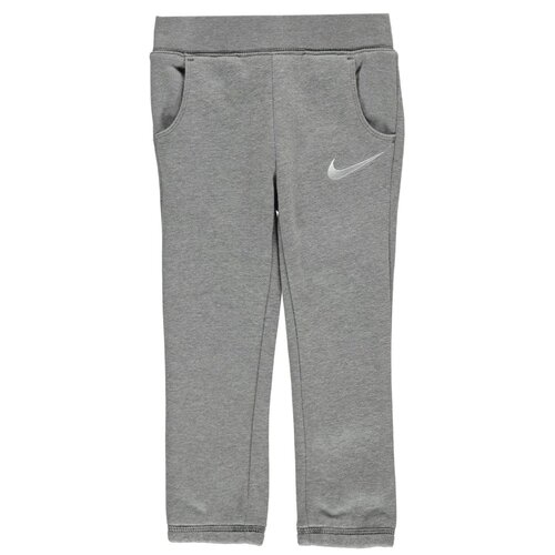 Nike Swoosh flis hlače za dojenčad sive boje Slike