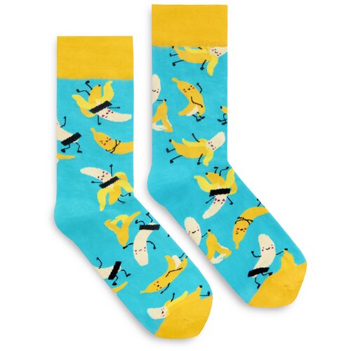 Banana Socks Unisex čarape Classic Wanna Banana svetloplava | žuta Slike