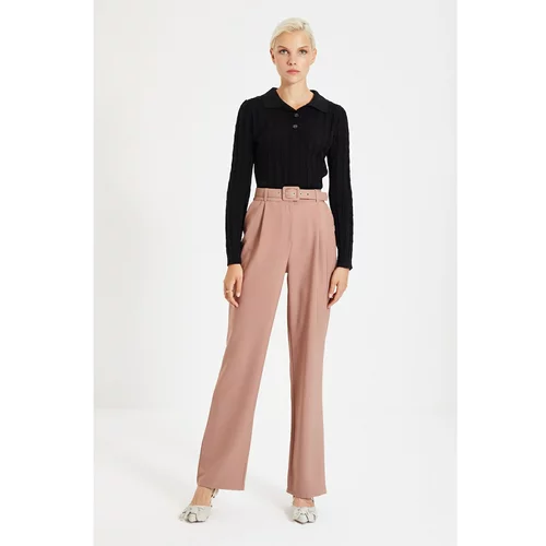 Trendyol Brown Belted Trousers
