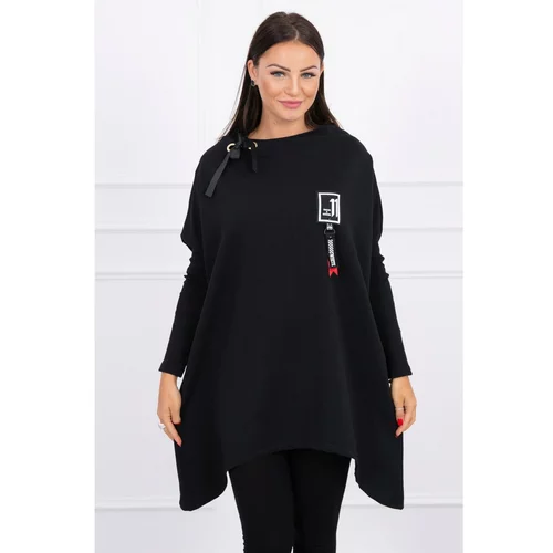 Kesi Oversize sweatshirt with asymmetrical sides black