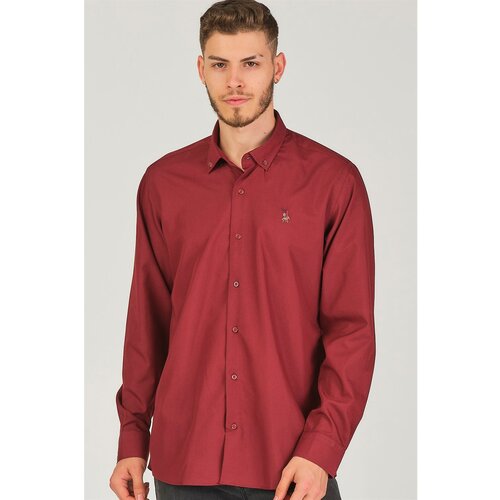 Dewberry G725 MEN&amp;#039;S SHIRT-BURGUNDY Slike