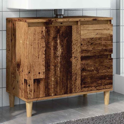 Ormarić za umivaonik boja drva 65x33x60 cm konstruirano drvo Cene