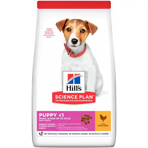 Hill’s Science Plan Puppy <1 Small & Mini s piletinom - 3 kg