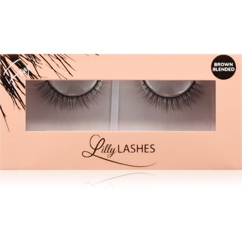 Lilly Lashes Everyday Faux Mink Brown Blended umetne trepalnice vrsta Naked 1 par Cene
