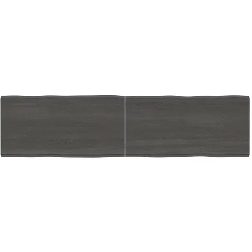 Stolna Mizna plošča temno siva 160x40x4 cm obdelana trdna hrastovina, (20979570)