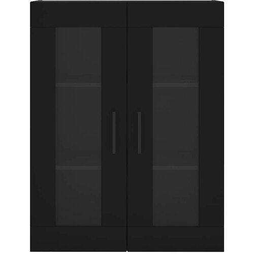  Zidni ormarići 2 kom crni od konstruiranog drva Slike
