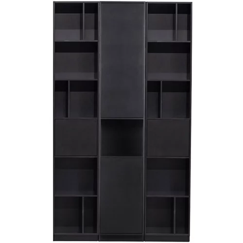 WOOOD Crna modularna biblioteka od masivnog bora 120x210 cm Finca –