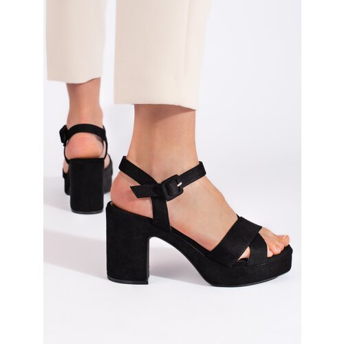 Shelvt Women's suede stiletto sandals Cene