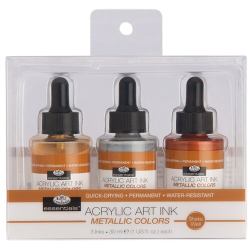 Royal &amp;amp; Langnickel Akrilna tinta metalik boje 3 x 30 ml (set tinte) Slike