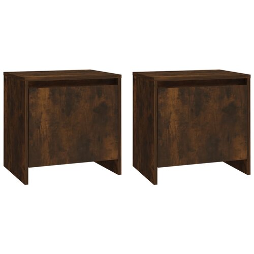 Maison Chic Dvo delni komplet Nočne omarice - Nočne mize dimljeni hrast 45x34x44,5 cm iverna plo&amp;scaron;ča, (21687527) Slike