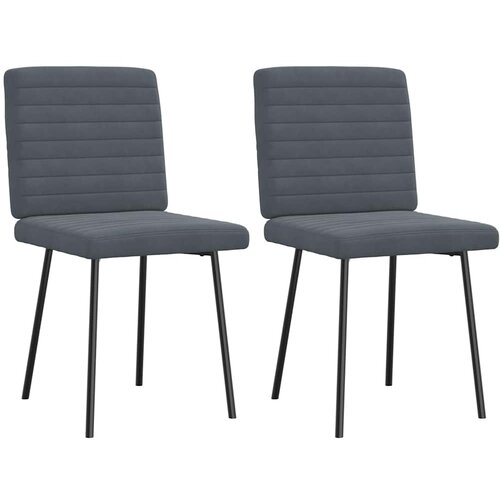 Maison Chic Jedilni stoli - Vzorci stoli 2 kosa temno siv žamet A517, (22031885) Slike