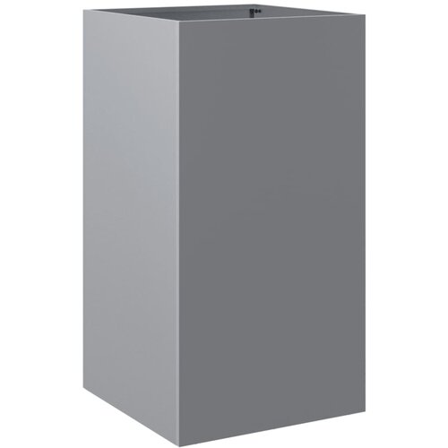 VidaXL Cvetlično korito srebrno 42x38x75 cm pocinkano jeklo, (21047445) Slike