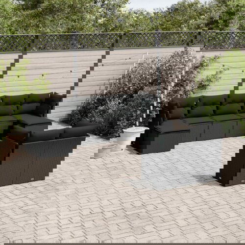 vidaXL 9-dijelni set vrtnih sofa s jastucima crni od poliratana Cijene