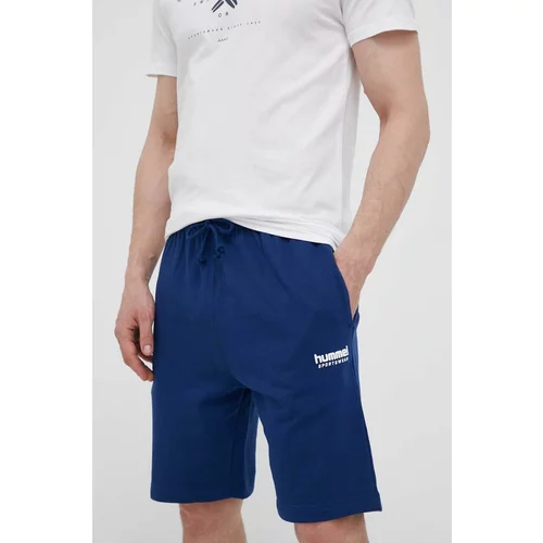 Hummel Kratke hlače za muškarce, boja: tamno plava, melanž
