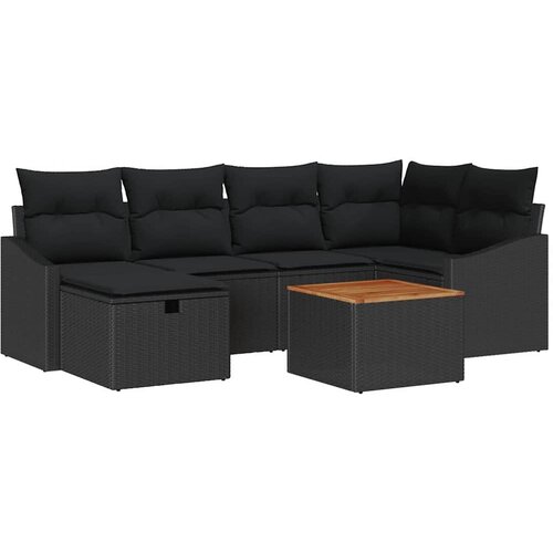  Sjedeća garnitura za vrt 7 kom. poliratan 233,5 x 123,5 x 85 cm Slike