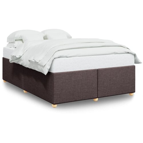 Maison Chic Posteljni okvir - Dvoposteljna postelja - Zakonska postelja brez vzmetnice temno rjav 140x190 cm blago-J12798, (21775298) Cene