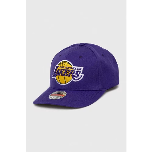 Mitchell & Ness Kapa iz mešanice volne Los Angeles Lakers vijolična barva