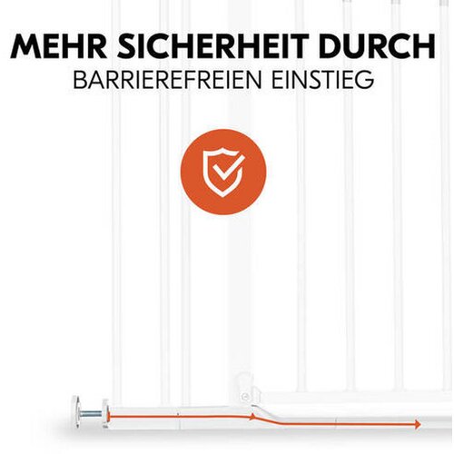 Hauck za&amp;scaron;titna ograda Clear Step 2 Set (75 - 80 cm) + 9 cm produžetak Bijela Slike