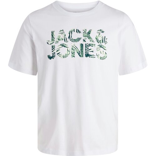 Jack & Jones Majica 'JJEJEFF' zelena / tamno zelena / bijela / prljavo bijela Cene