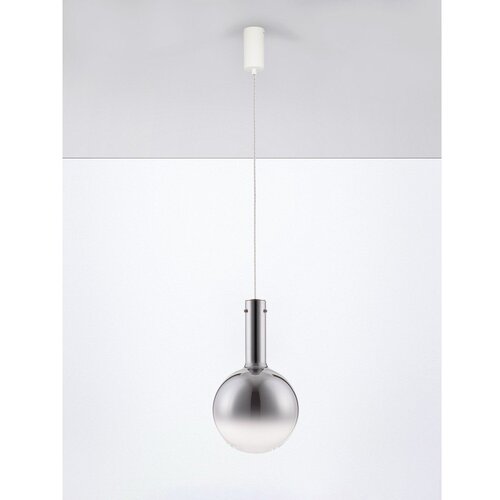 Nova Luce Siva steklena LED zatemnitvena viseča svetilka &amp;oslash; 25 cm Nostos &amp;ndash; Slike