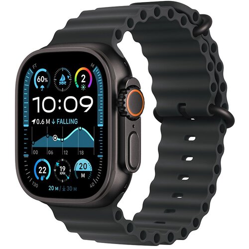 Apple watch ultra 2 gps + cellular 49mm black tc, black ocean band, (MX4P3CSA) Slike