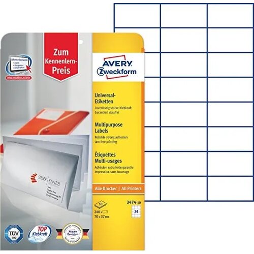 Avery Zweckform Univerzalne etikete 70 x 37 mm, 10/1 Cene