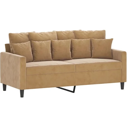 MAISON CHIC kavč - Sofa - Kanape dvosed rjav 140 cm žamet, (21726874)