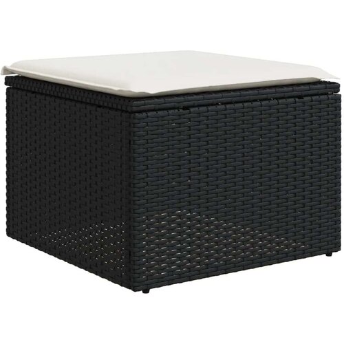 VidaXL 8-dijelni set vrtnih sofa od poliratana s jastucima crni Slike