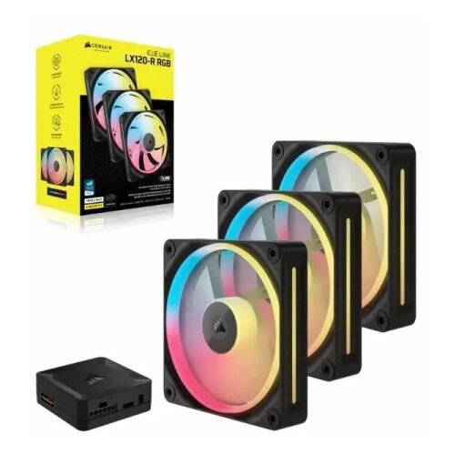 Corsair 3x120mm iCUE LINK LX120-R RGB PWM Reverse Fans Starter, CO-9051050-WW Cene