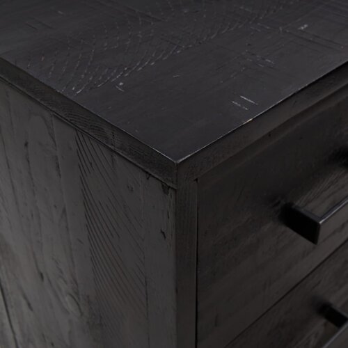 Ladičar crni 75 x 35 x 70 cm od masivne borovine Slike