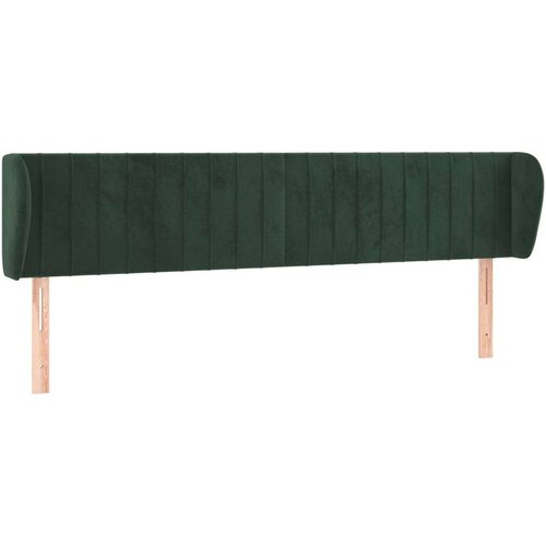 vidaXL Vzglavje z u&scaron;esi temno zeleno 183x23x78/88 cm žamet, (20936293) Cene