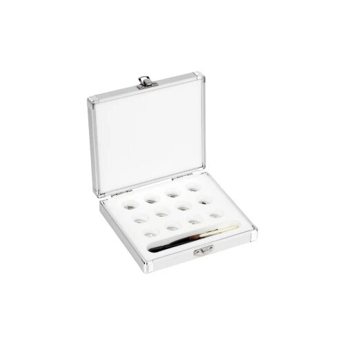 Kern Set utega 318-226, OIML klasa E2, nazivna vrijednost 1 mg - 500 mg, ploča, polirani nehrđajući čelik (OIML), u alu Slike