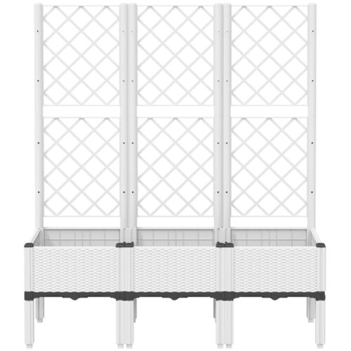  Vrtna sadilica s re&amp;scaron;etkom bijela 120 x 40 x 142 cm PP Slike