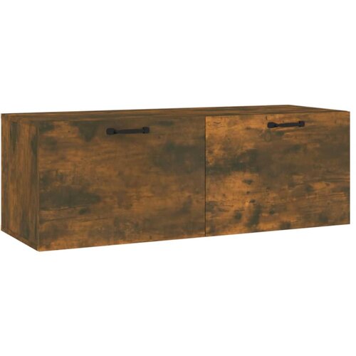 Maison Chic Stenska omarica - Zidna omarica dimljeni hrast 100x36,5x35 cm konstruiran les iu729, (22063185) Slike