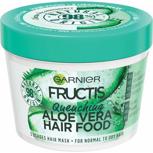 Garnier fructis hair food maska za kosu kojoj nedostaje hidratacija 390 ml Slike