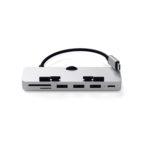 Satechi Type-C aluminij Clamp Pro Hub (3x USB 3.0, MicroSD), srebrna Slike