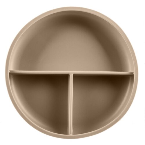 Zopa Silicone Divided Plate deljeni krožnik s priseskom Sand Beige 1 kos Slike