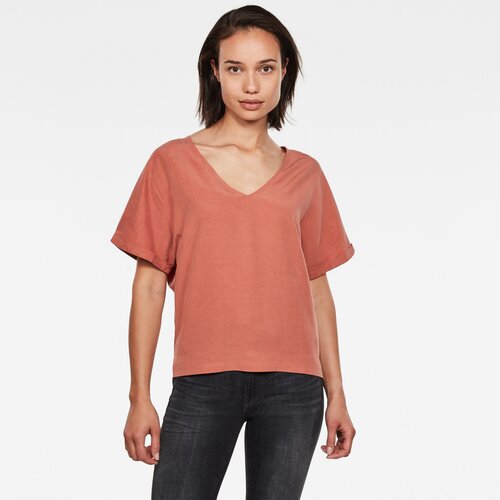 G-star T-shirt - Joosa woven tee wmn s\s orange Cene