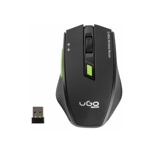 Ugo UMY-1077, Wireless, Optički 1800dpi, Crna, (MY-04) bežični miš Slike