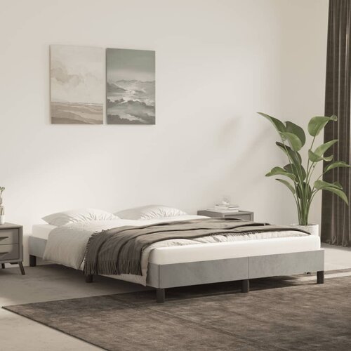  Okvir za krevet bez madraca svjetlosivi 140 x 190 cm baršunasti Cene