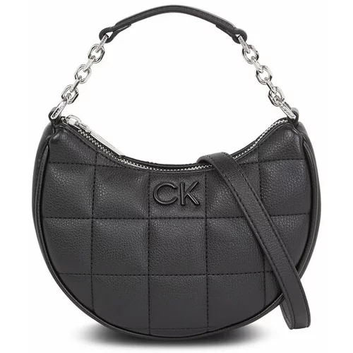 Calvin Klein Ročna torba Square Quilt Chain Mini Bag K60K612020 Črna