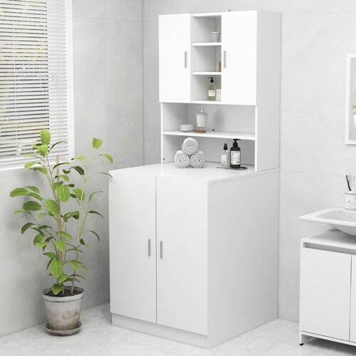 vidaXL omara za pralni stroj bela 70,5x25,5x90 cm Cene